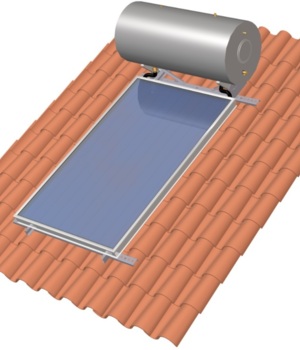 Instalatie solara apa menajera SECUterm 200 la nivelul acoperisului